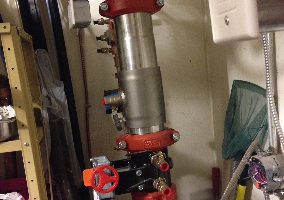 newly installed backflow preventer