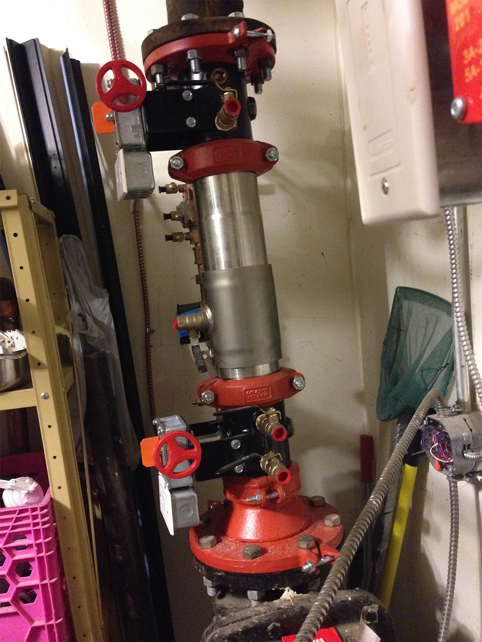 newly installed backflow preventer