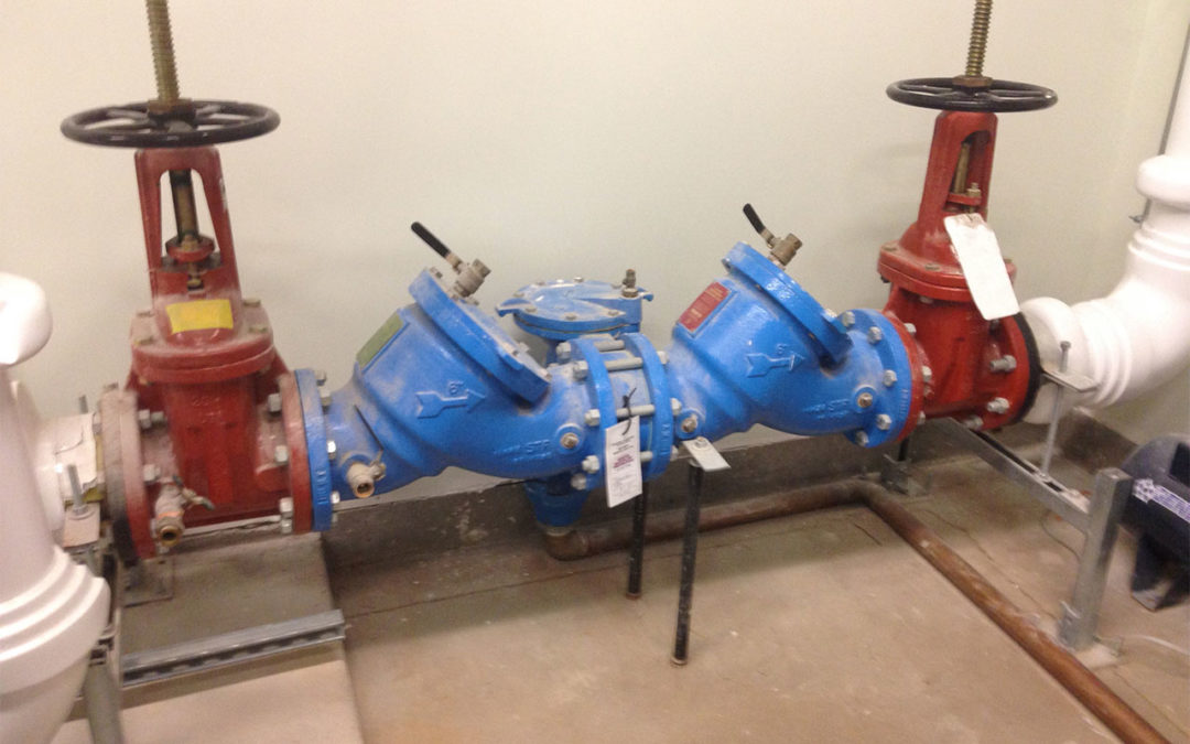 newly installed backflow preventer