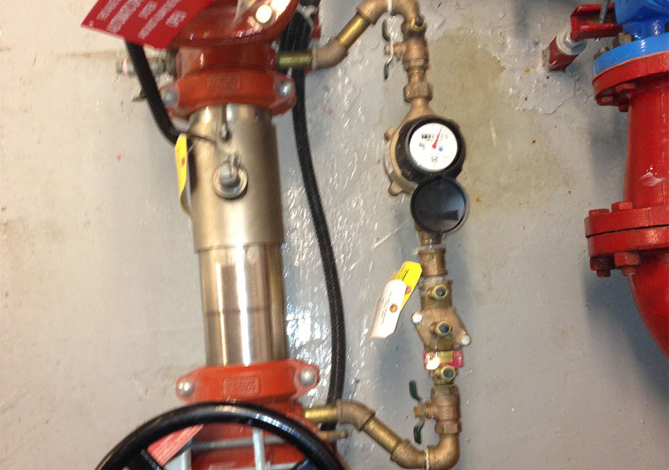 newly installed backflow preventer