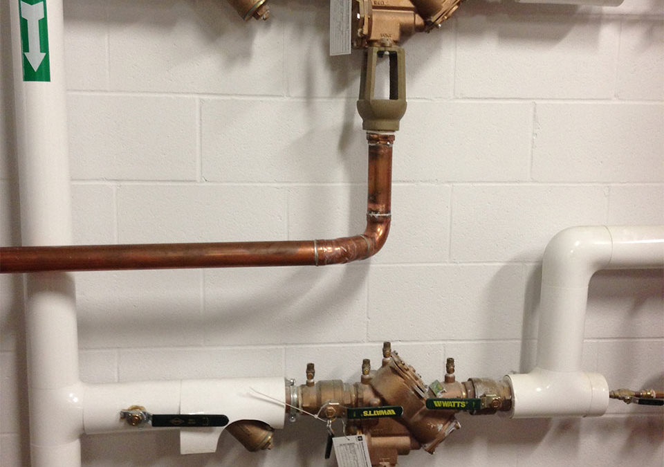 newly installed backflow preventer