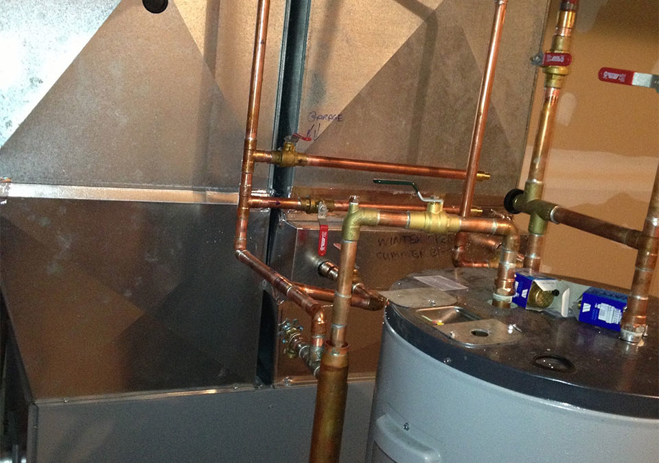 newly installed hydronic heating system