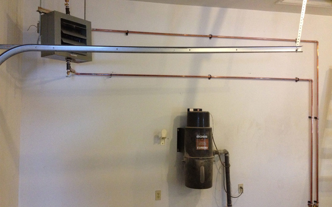 newly installed hydronic heating system