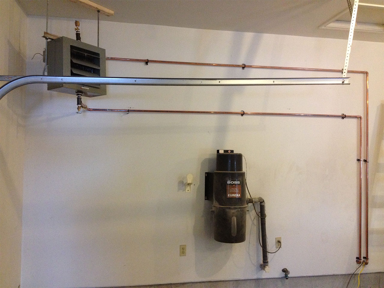 newly installed hydronic heating system