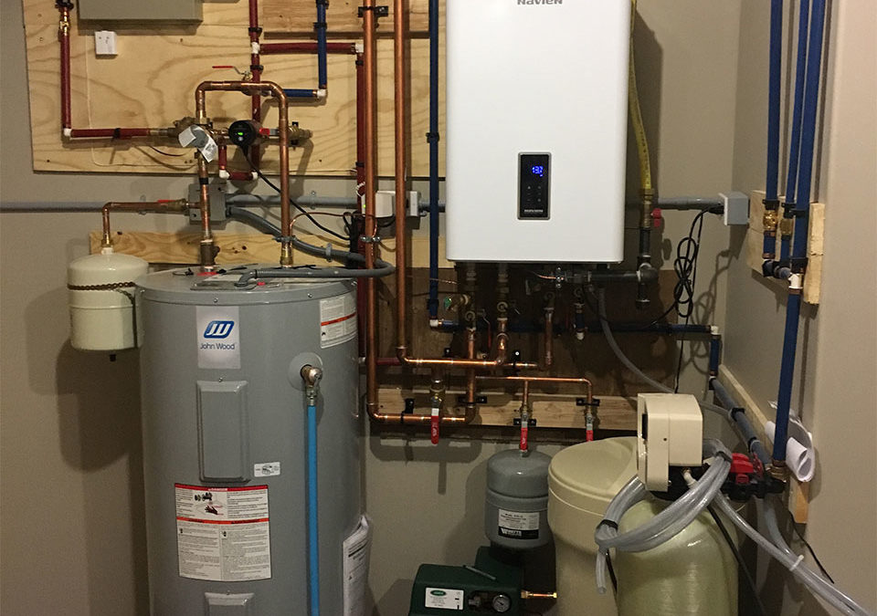 newly installed hydronic heating system