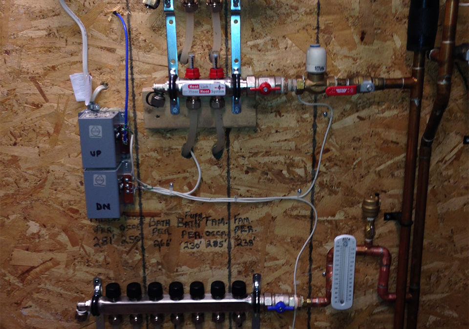 newly installed hydronic heating system