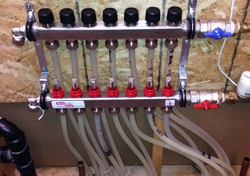 newly installed hydronic heating system