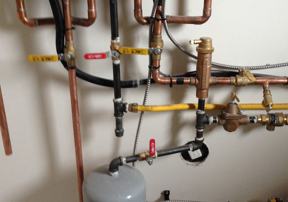 newly installed hydronic heating system