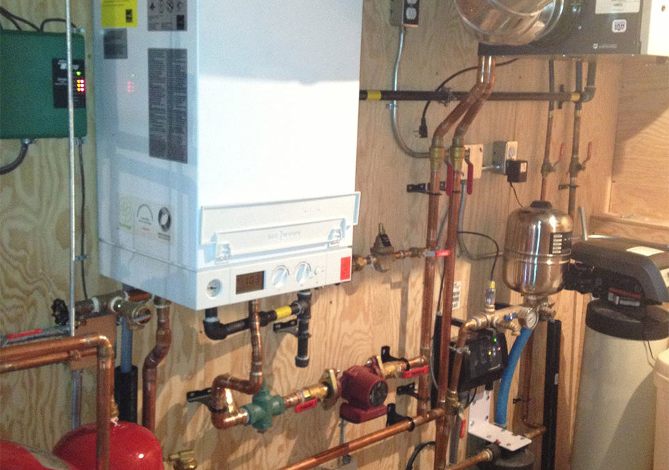 newly installed hydronic heating system