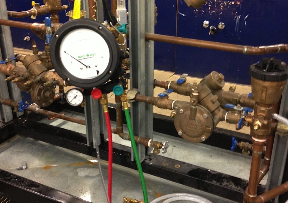 newly installed backflow preventer