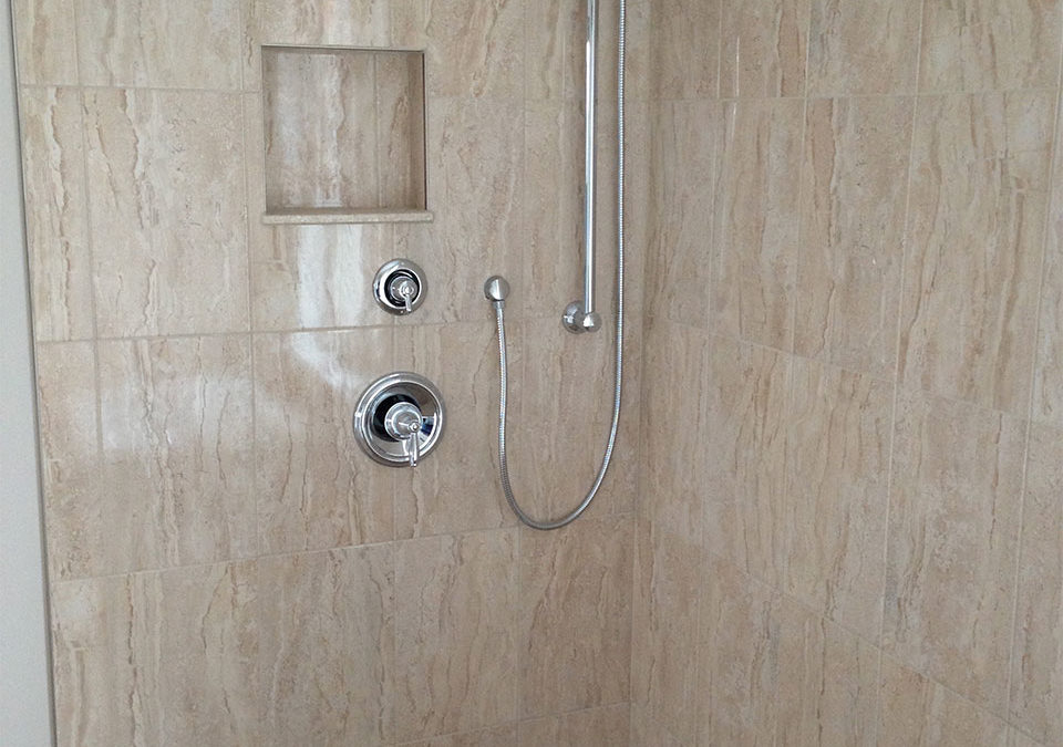 newly installed shower