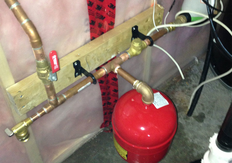 newly installed plumbing