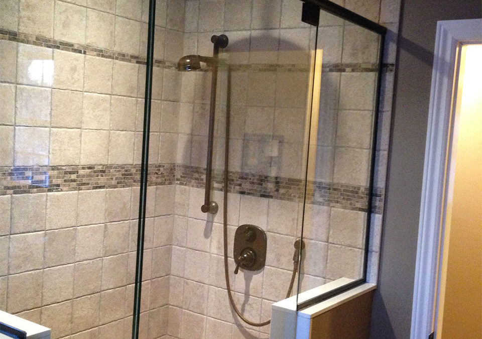 newly installed shower