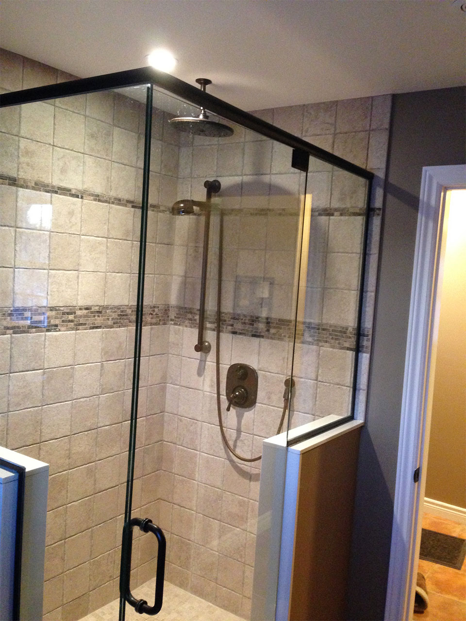 newly installed shower