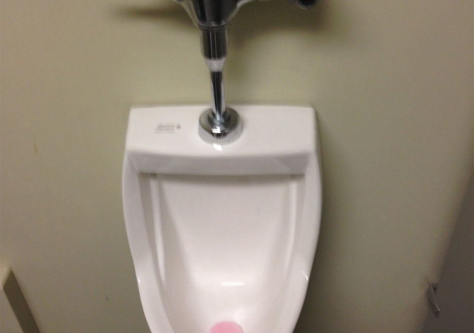 newly installed urinal