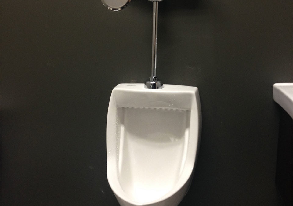 newly installed urinal