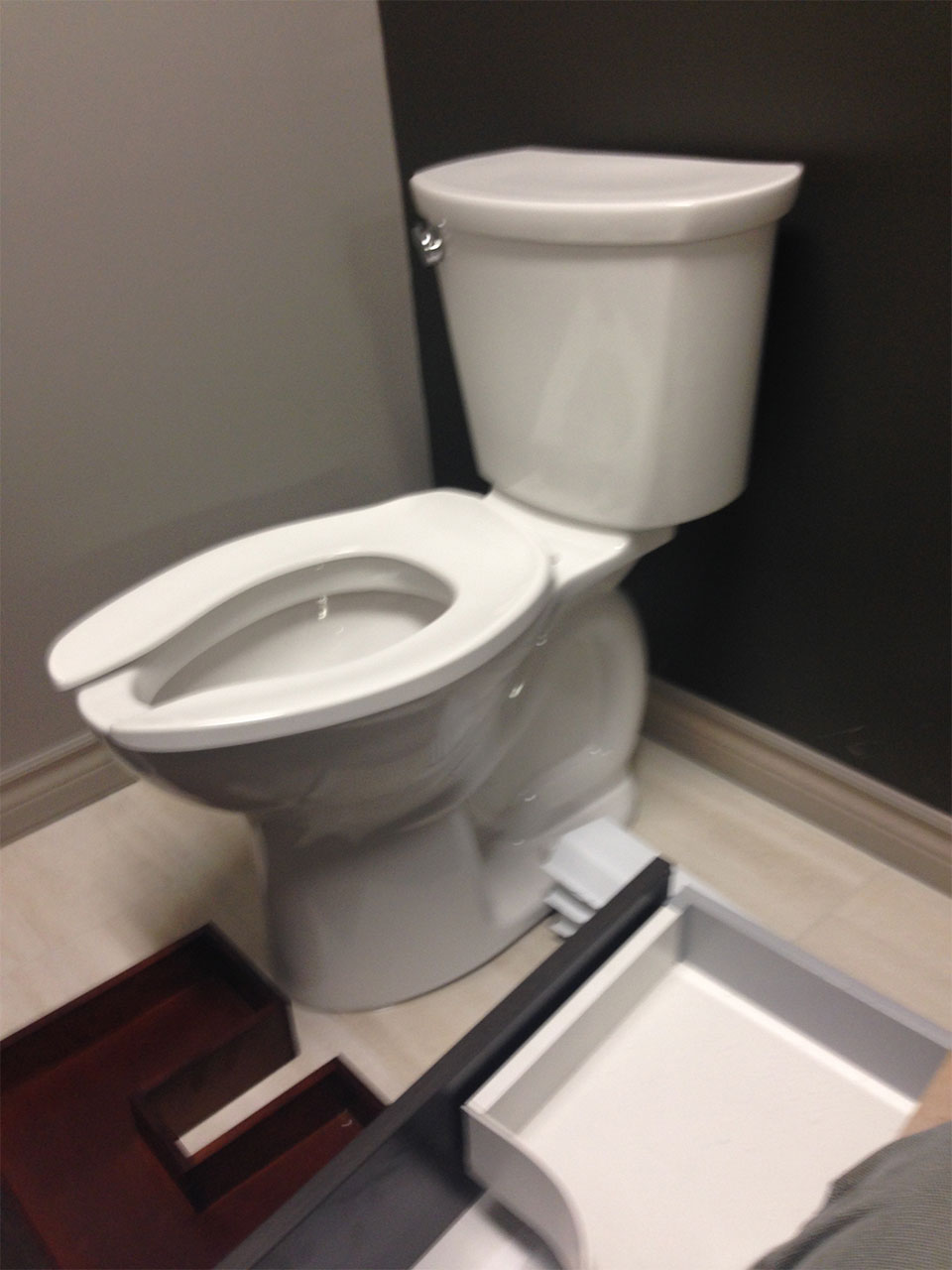 newly installed toilet