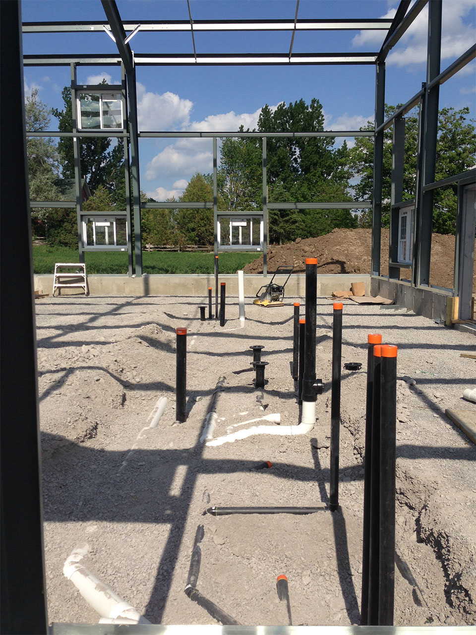 installation of plumbing pipes for commercial build