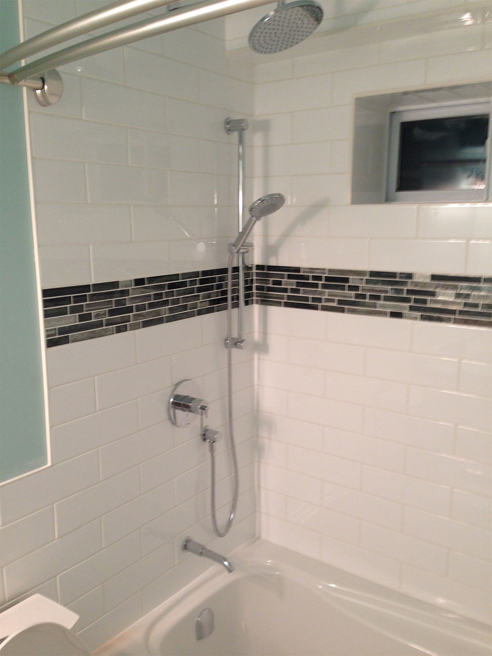 newly installed shower