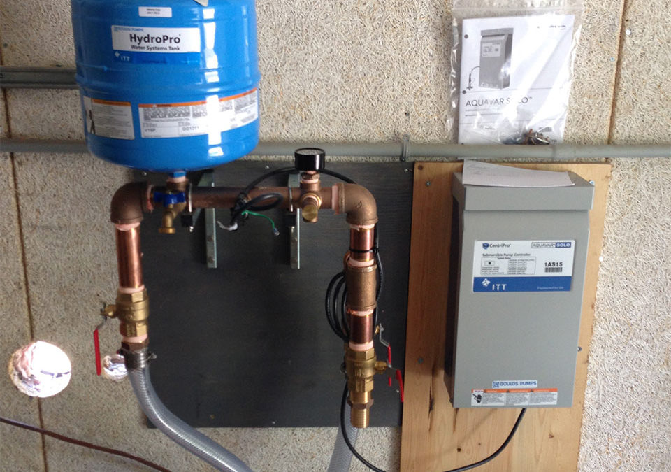 newly installed water pressure control system