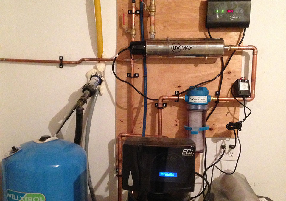 UV water treatment and water softener filtration system