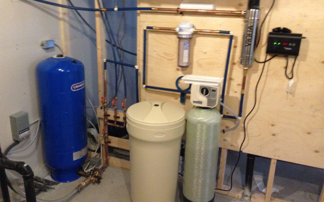 UV water treatment with water softener filtration system